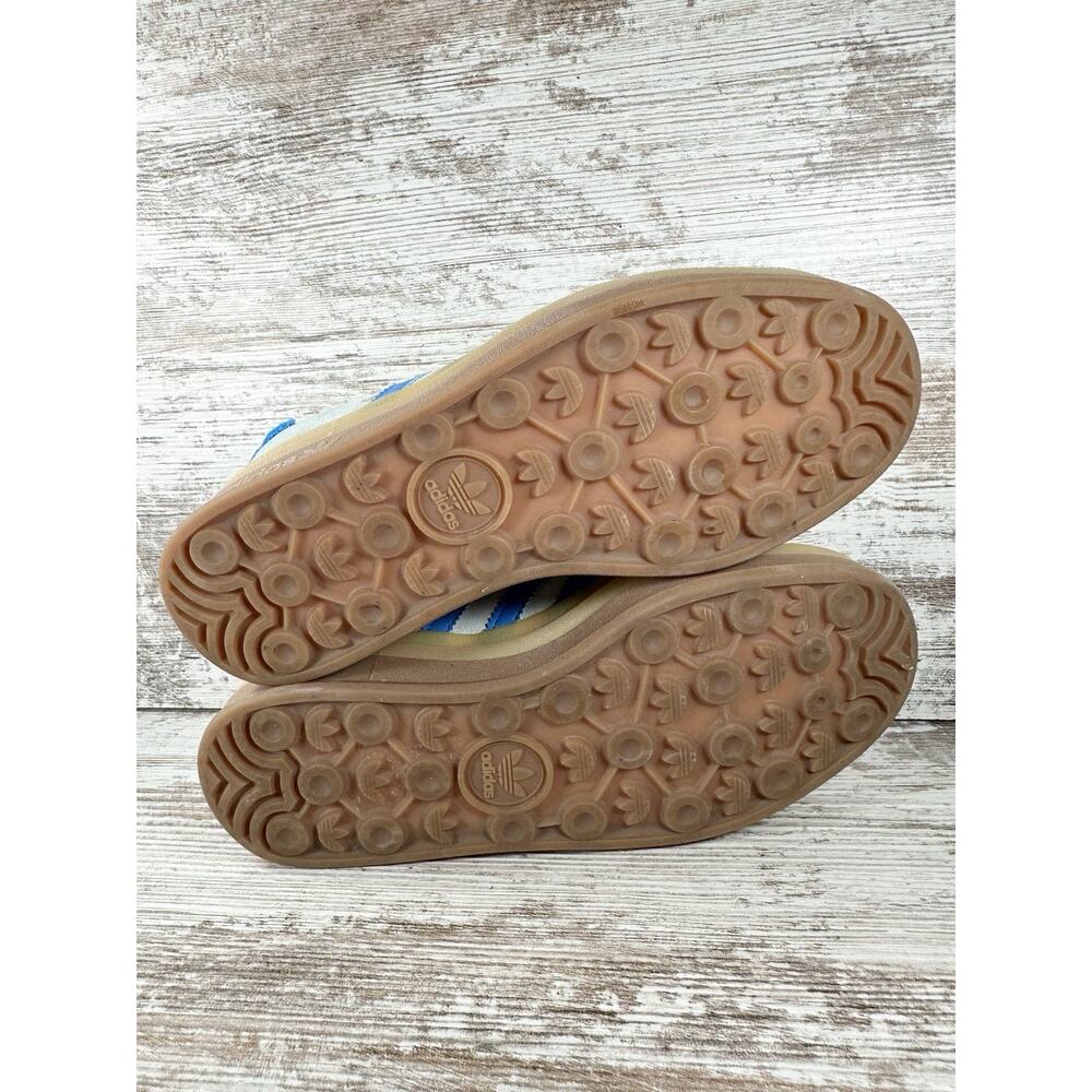 Women's Adidas Gazelle Bold Almost Blue/Gum Suede Sneakers Sz 7 EUC! Athletic - Picture 8 of 10